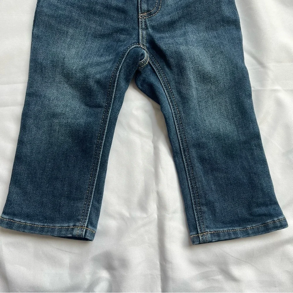 Old Navy Dark Denim Elastic Wait Jeans Size 6-12 Months